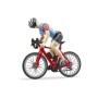 Bruder figurina ciclist cu bicicleta de curse
